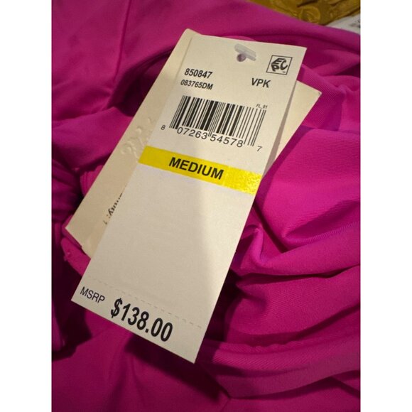 Becca Pink One Piece Size Medium NWT Size Medium Padded Tie Back $138 - Picture 10 of 16